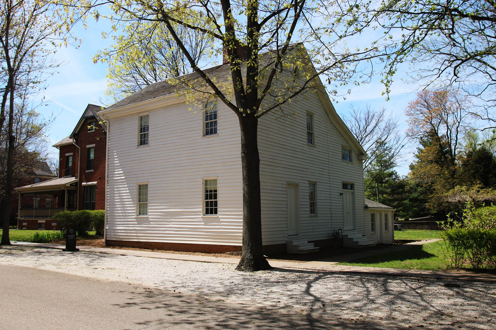 Multi-story residence on historic property.