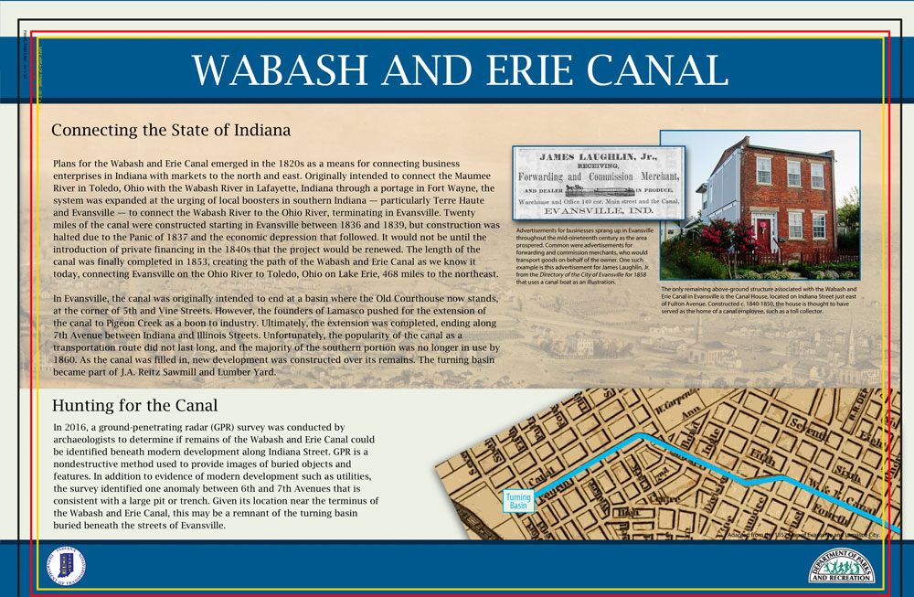 Infographic explaining the history of the Wabash and Erie Canal.